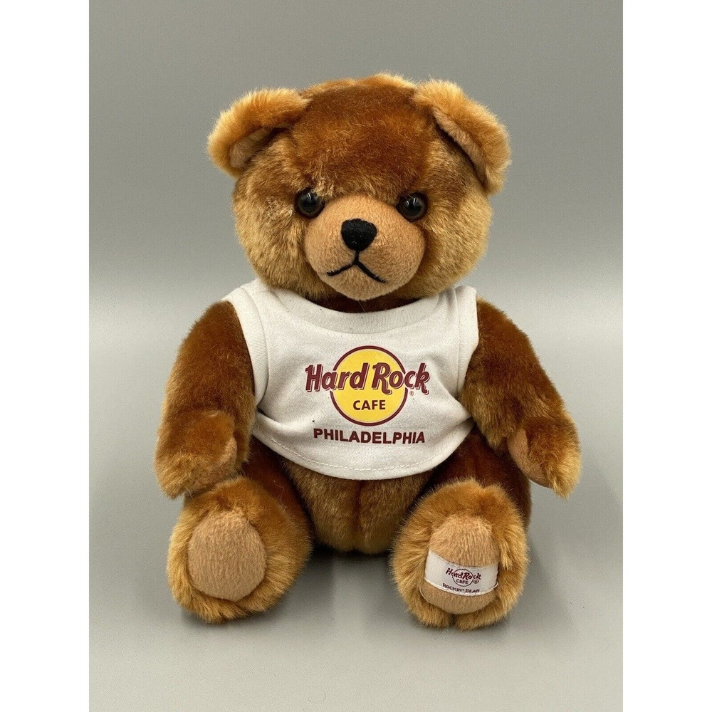Hard Rock Cafe Philadelphia Teddy Bear 9” Plush Stuffed Animal 2007